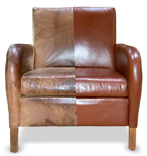 Repaired Leather Chair